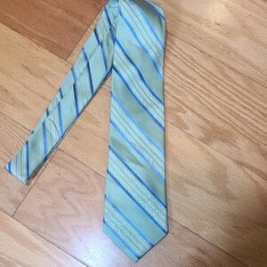 Jones NY, Elegant Striped Green and Blue Tie